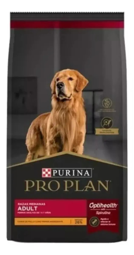 Pro Plan Optihealth Adulto Raza Med Sabor Pollo Y Arroz 12kg