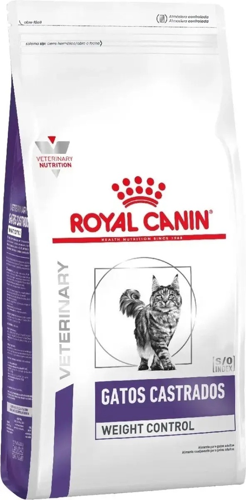 Alimento Royal Canin Veterinary Care Nutrition Feline Gatos Castrados Weight Control Adulto Sabor Mix En Bolsa De 1.5 Kg
