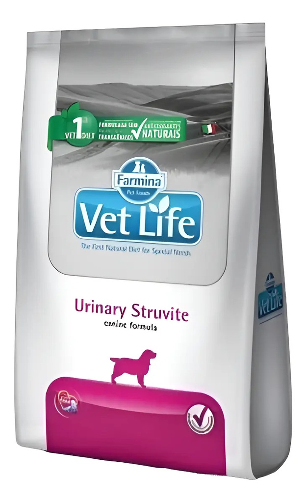 Alimento Vet Life Natural Canine Urinary Struvite Para Perro Adulto De Raza Mediana Sabor Mezcla