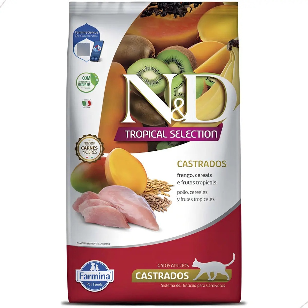 N&d Tropical Gato Adulto Castrado Pollo 7 Kg