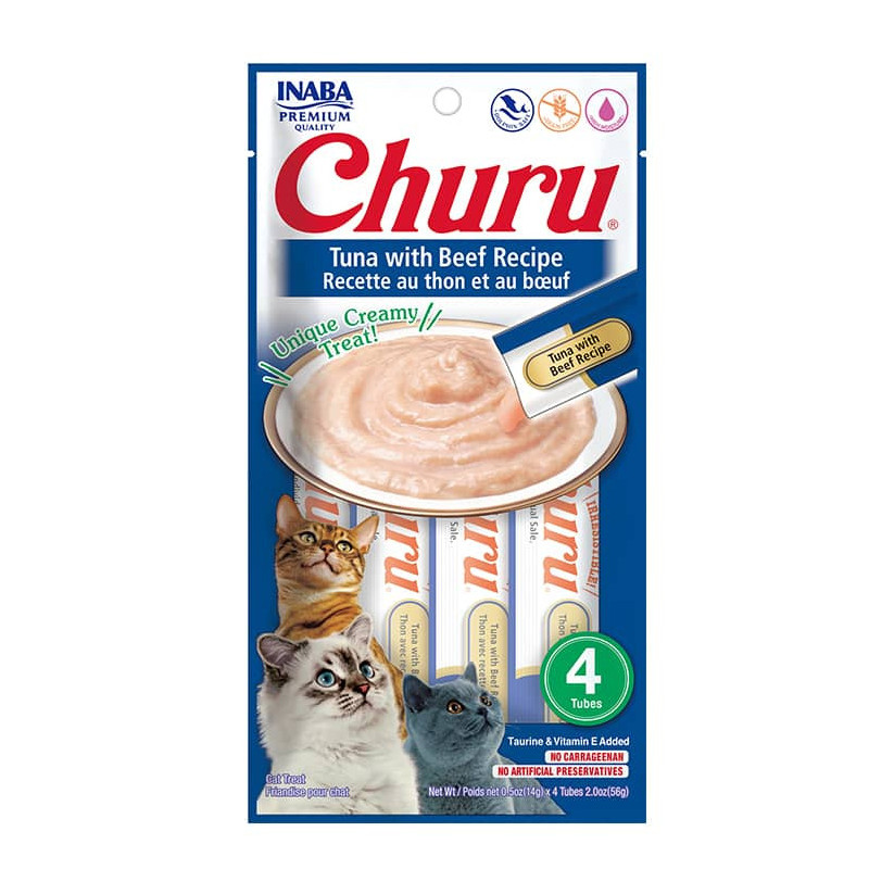 INABA Churu Pack 4 Un Tuna With Beef - Felino