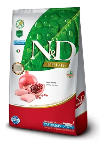 N&D Prime Feline Adultos Castrados - Pollo Y Granada