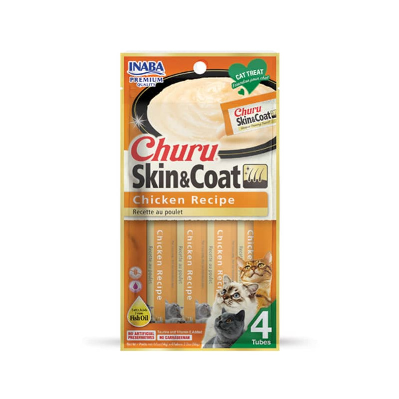 INABA Churu™ Skin & Coat Chicken - 4 Pk