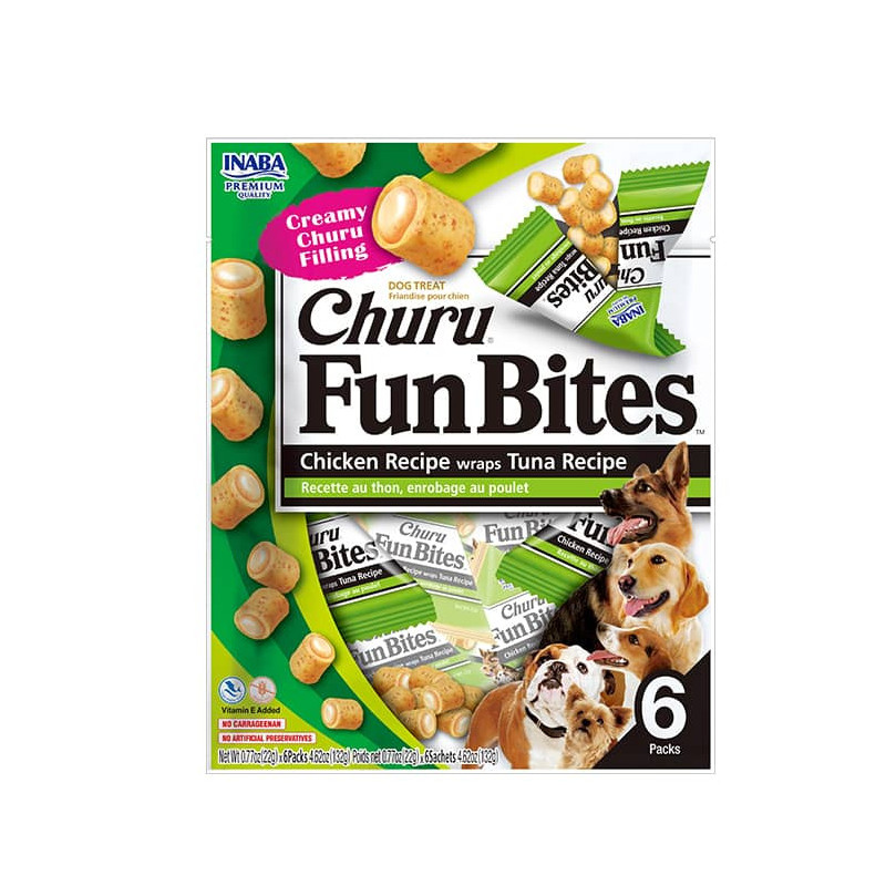 INABA Dog Churu™ Fun Bites Pollo Y Atún