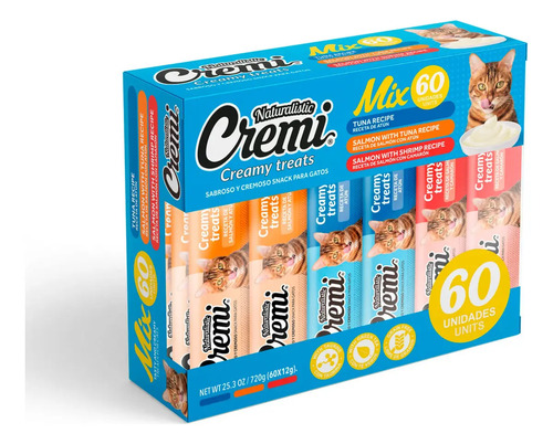 Snack Gatos - Cremi Caja Mix Sabores Del Mar 60un Naturalistic
