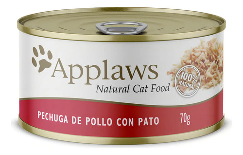 Applaws Comida Húmeda Gato Pollo Pato Lata 70g