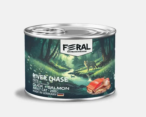 Alimento Feral Lata Gatos Adulto Pato Y Salmon 200gr