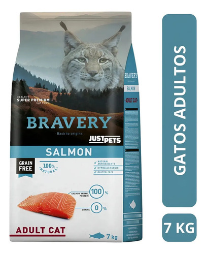 Bravery Salmón Gato Adulto 7 Kg