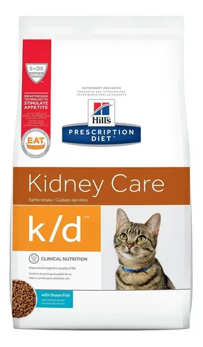Alimento Hill's Prescription Diet Kidney Care Feline K/d Para Gato Adulto De Raza Pequeña Sabor Pescado De Océano