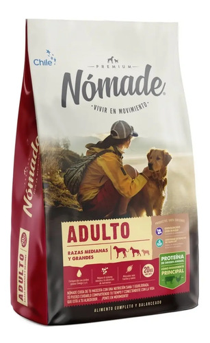 Alimento Premium Nómade Raza Med / Gde 20kg
