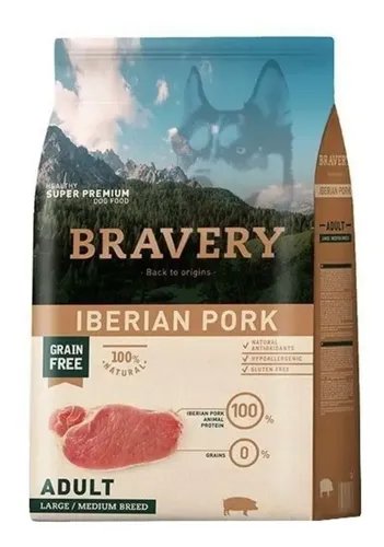 Bravery Super Premium Cerdo Ibérico Adulto Raza Mediana Y Grande 12 Kg