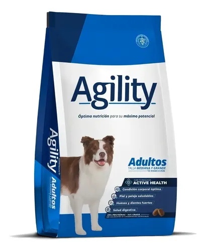 Alimento Seco Agility Active Health Para Perro Adulto Mediano Y Grande De 20 Kg