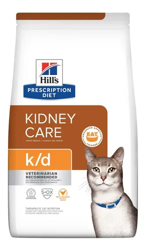 Alimento Hill's Prescription Diet Kidney Care Feline K/d Para Gato Adulto De Raza Mediana Sabor Pollo