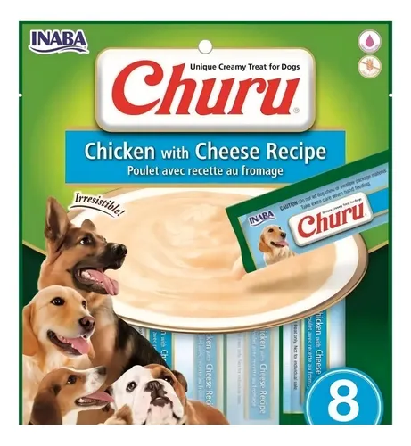 Churu Snack Premio Perro Pollo Con Queso - 8 Tubitos