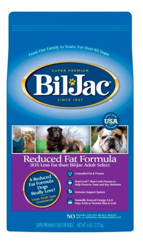 Bil-jac Alimento Seco Perro Adulto Reduced Fat Sabor Pollo 13.6 Kg