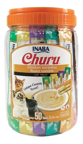 Churu Gatos - Tarro Variedades Pollo - 50 Tubitos