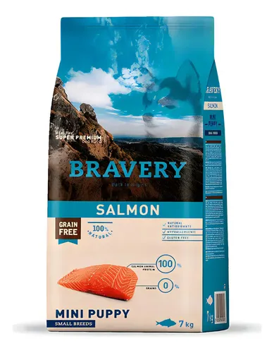 Bravery Salmón Mini Puppy Cachorro Raza Pequeña 7 Kg