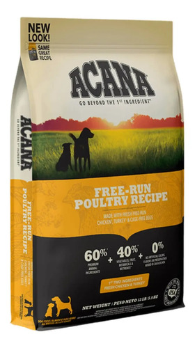 Alimento Acana Free-run Poultry Formula Para Perro Todas Las Edades De Raza Grande Sabor Mezcla