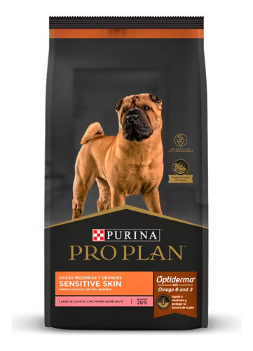 Pro Plan Sensitive Skin Perro Adult Raza Med Gde Salmón 12kg
